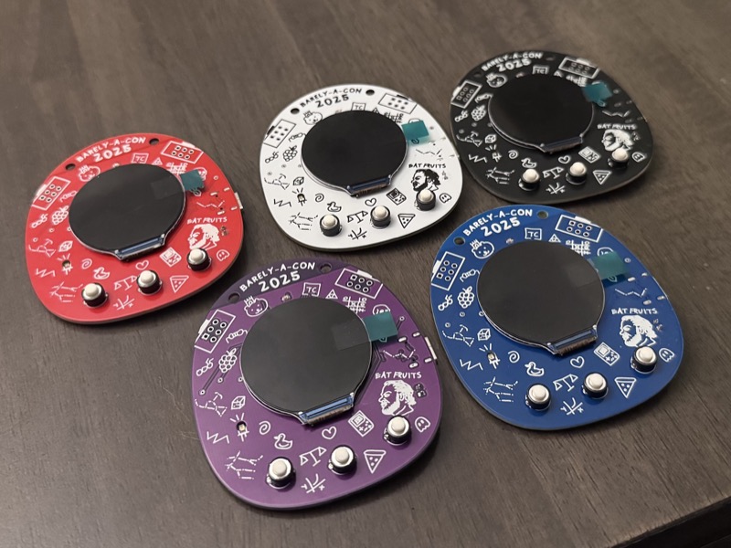 Tamagotchi-style virtual pet badge for BaC '25